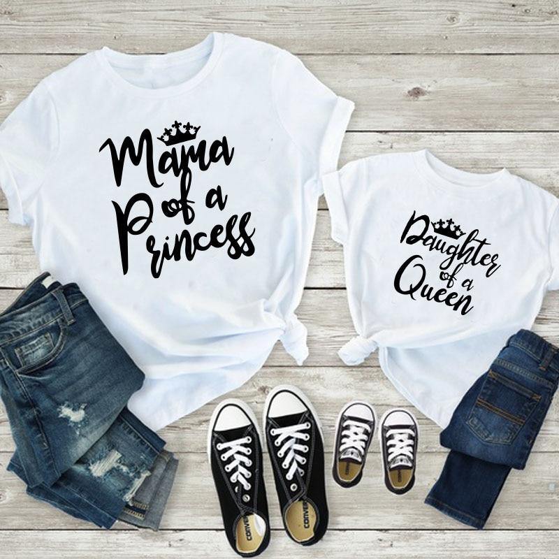 Queen & Princess Matching Family Outfits - Mother Daughter Cotton Shirts - Buy Confidently with Smart Sales Australia