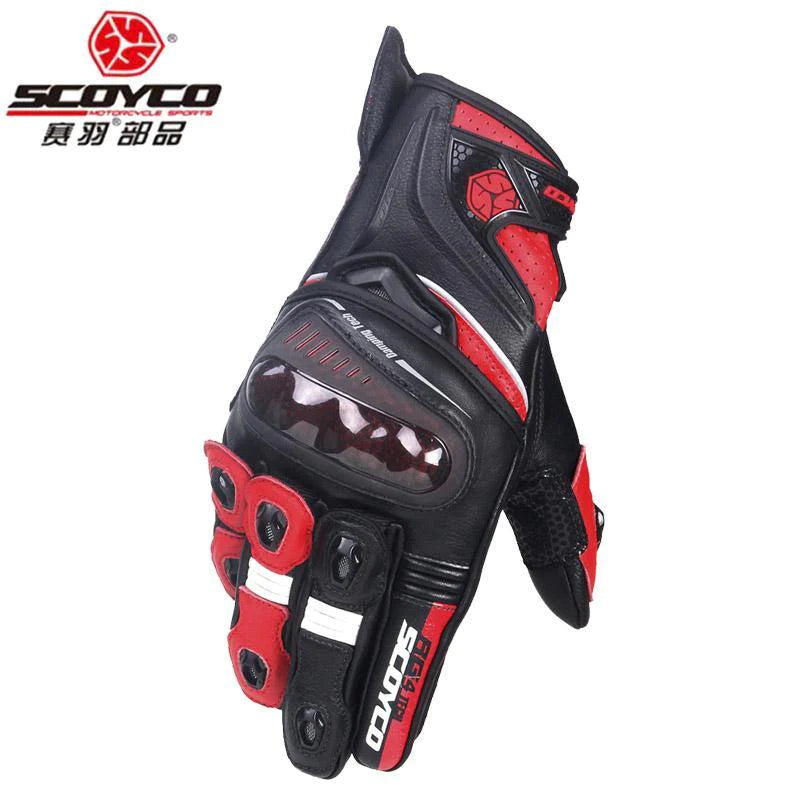 Racing Motorcycle Gloves - Sheepskin Leather Motorbike Racing Rider Gloves - Buy Confidently with Smart Sales Australia