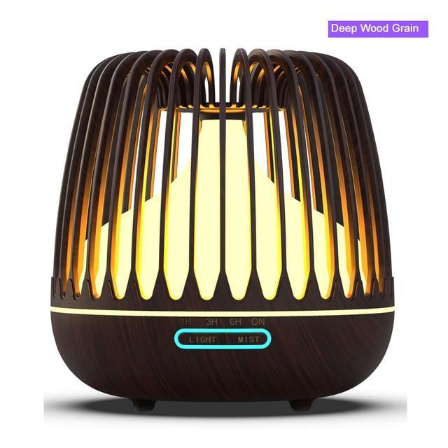Rechargeable Wood Grain Air Humidifier Aroma Diffuser Essential Oil LED Lights - Buy Confidently with Smart Sales Australia