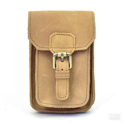 Retro Vintage Style Mini Motorcycle Leather Waist Bag - Buy Confidently with Smart Sales Australia