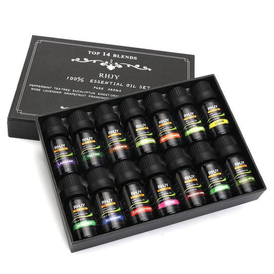 RHJY 14 Pack of Aromatherapy Essential Oils for Diffusers and Humidifiers, 10ml each - Buy Confidently with Smart Sales Australia