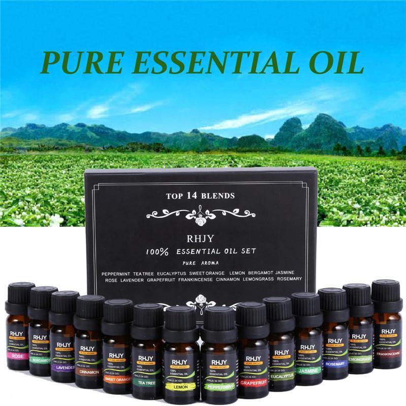 RHJY 14 Pack of Aromatherapy Essential Oils for Diffusers and Humidifiers, 10ml each - Buy Confidently with Smart Sales Australia