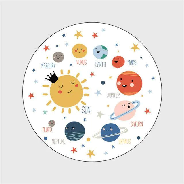 Round Colorful Carpet Rugs for Children Room Decor - Buy Confidently with Smart Sales Australia