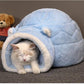 Round Cushion Calming Warm Bed for Pet Cats - Buy Confidently with Smart Sales Australia
