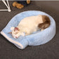 Round Cushion Calming Warm Bed for Pet Cats - Buy Confidently with Smart Sales Australia