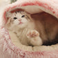 Round Plush Cottony Bed for Small Cats and Dogs - Buy Confidently with Smart Sales Australia