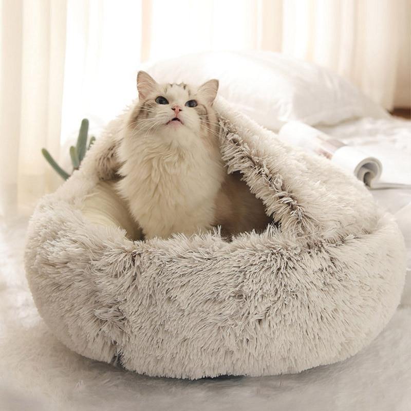 Round Plush Cottony Bed for Small Cats and Dogs - Buy Confidently with Smart Sales Australia
