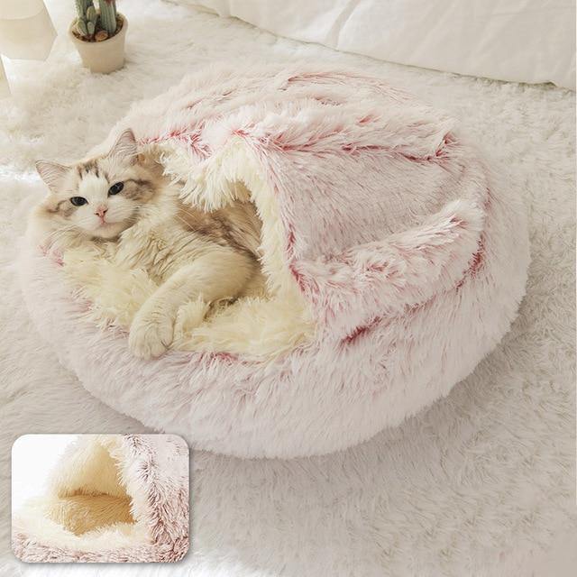 Round Plush Cottony Bed for Small Cats and Dogs - Buy Confidently with Smart Sales Australia