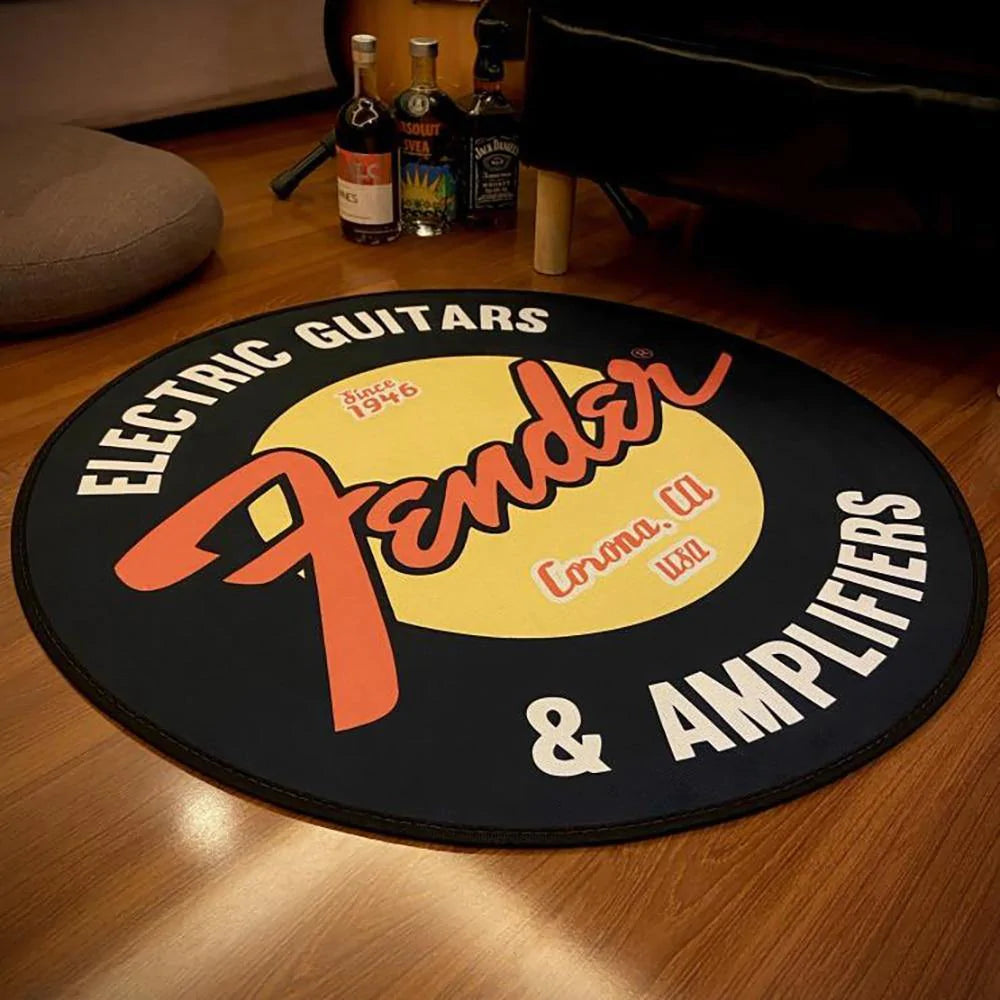 Round Printed Flannel Area Rug with Sound Insulation Pad - Buy Confidently with Smart Sales Australia