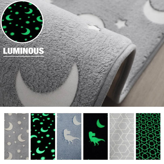 Soft and Fluffy Luminous Glow In The Dark Plush Carpet for Home Decor - Buy Confidently with Smart Sales Australia