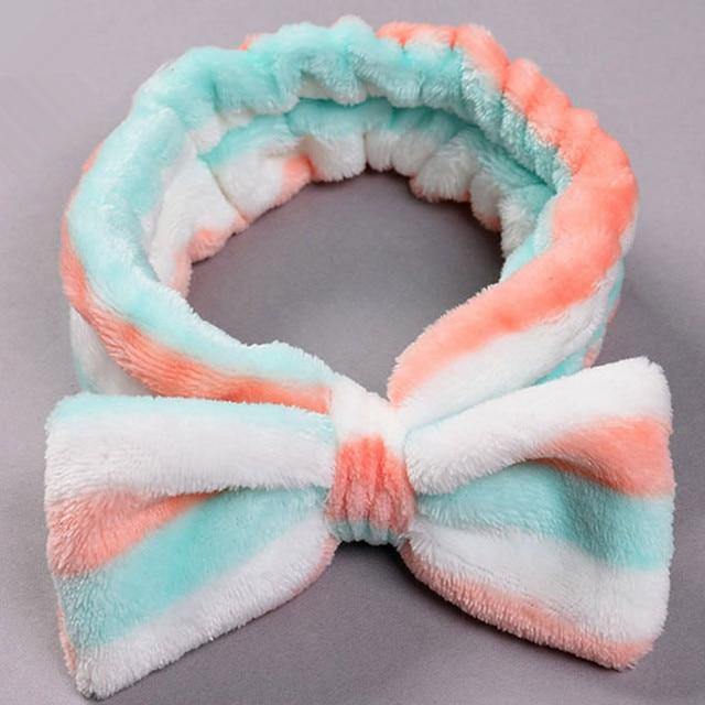 Soft Coral Fleece OMG Bow Headband Turban For Girls - Buy Confidently with Smart Sales Australia