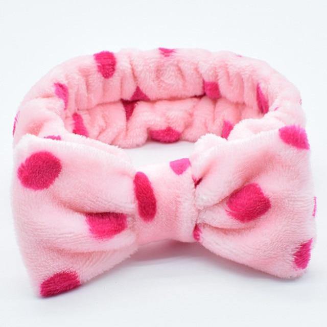 Soft Coral Fleece OMG Bow Headband Turban For Girls - Smart Sales Australia