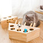 Solid Wood Interactive Pet Maze with ⅗ Hidden Hole and Mouse - Buy Confidently with Smart Sales Australia