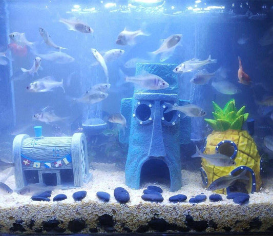 Spongebob Fish Tank Decoration 3 pcs Set - Buy Confidently with Smart Sales Australia