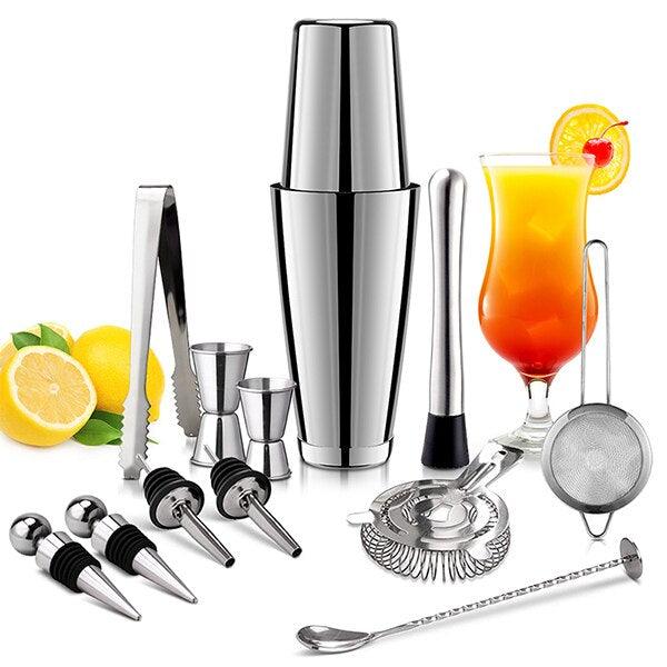 Stainless Steel Cocktail Shaker Kit Drink Mixer Set For Professional Or Home Bar - Buy Confidently with Smart Sales Australia