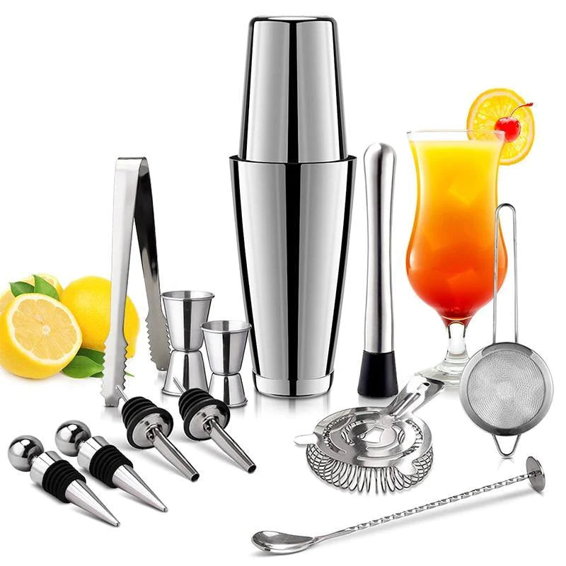 Stainless Steel Cocktail Shaker Kit Drink Mixer Set For Professional Or Home Bar - Buy Confidently with Smart Sales Australia