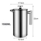 Stainless Steel Double Walled French Press Coffee and Tea Maker - Buy Confidently with Smart Sales Australia
