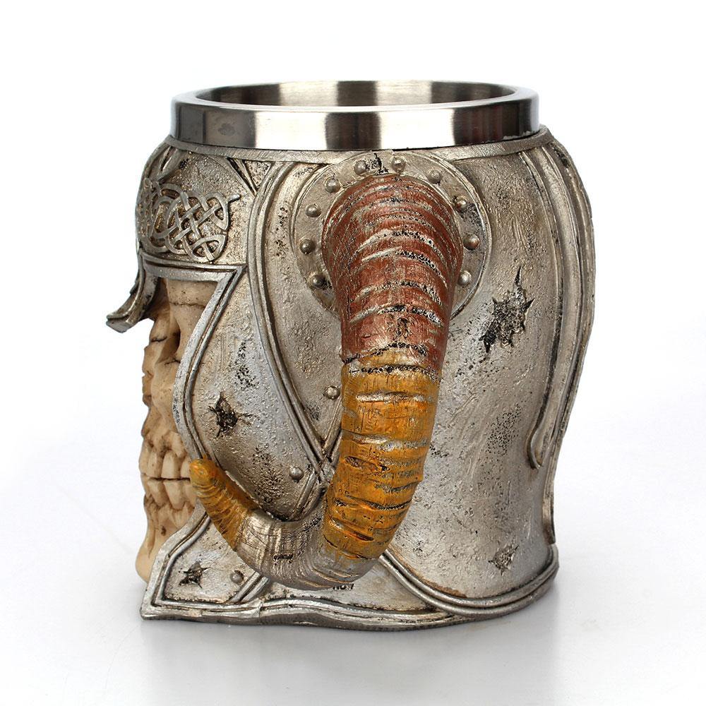 Stainless Steel Viking Ram Skull Design Mug - Buy Confidently with Smart Sales Australia