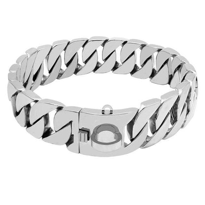 Sturdy Stainless Metal Chain Link Dog Collar - Buy Confidently with Smart Sales Australia