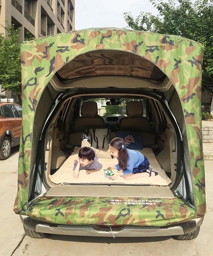 Temporary Extended Car Rear Tent with Reflective Strip Anti-Mosquito Gauze - Buy Confidently with Smart Sales Australia