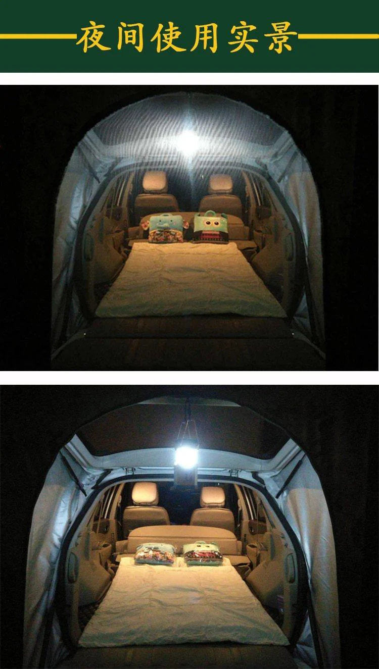 Temporary Extended Car Rear Tent with Reflective Strip Anti-Mosquito Gauze - Buy Confidently with Smart Sales Australia