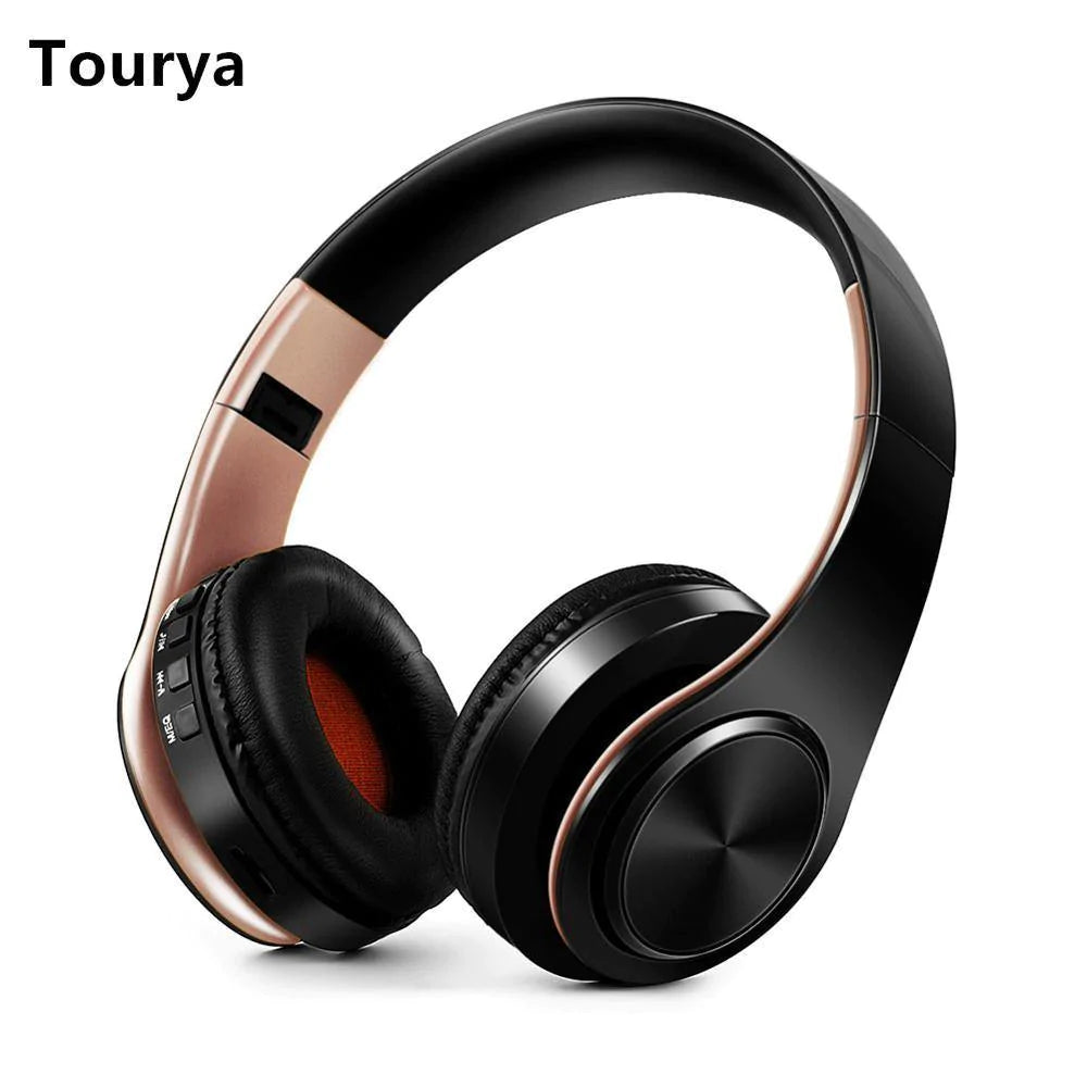 Tourya B7 Wireless Headphones BT Head set |Adjustable and Foldable with Mic| Compatible with PC, Laptop, Mp3, TV - Buy Confidently with Smart Sales Australia