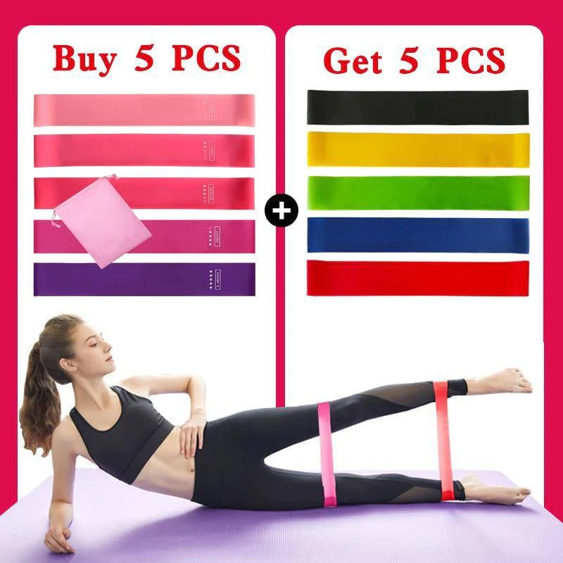 Unisex Elastic Bands For Exercise Yoga Workout 5 Pieces in One Set - Buy Confidently with Smart Sales Australia