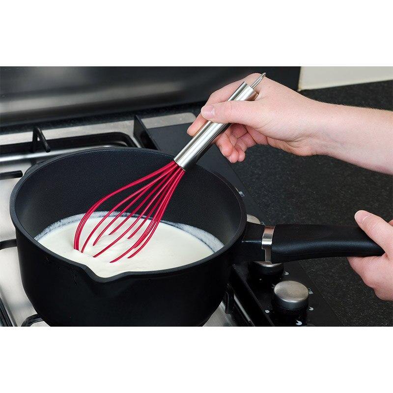 Whisk Silicone Kitchen Egg Beater Mixer Stainless Steel Tool Handle Cooking Tool - Buy Confidently with Smart Sales Australia