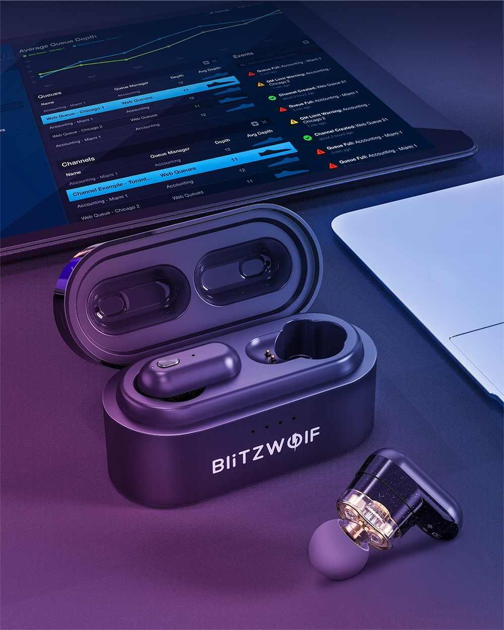 Wireless Blitzwolf BW-FYE7 Bluetooth 5.0 Dual Dynamic Driver In-ear Earphone Portable Charger Box  3D Stereo Bass Call Earbud - Buy Confidently with Smart Sales Australia