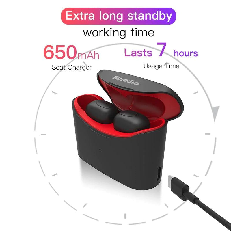 Wireless Bluedio T-Elf Bluetooth 5.0 Earphones Headphones Earbuds Powerbank for Apple iPhone Samsung Android TWS Sports Headset Wireless Earphone with Charging Box - Buy Confidently with Smart Sales Australia