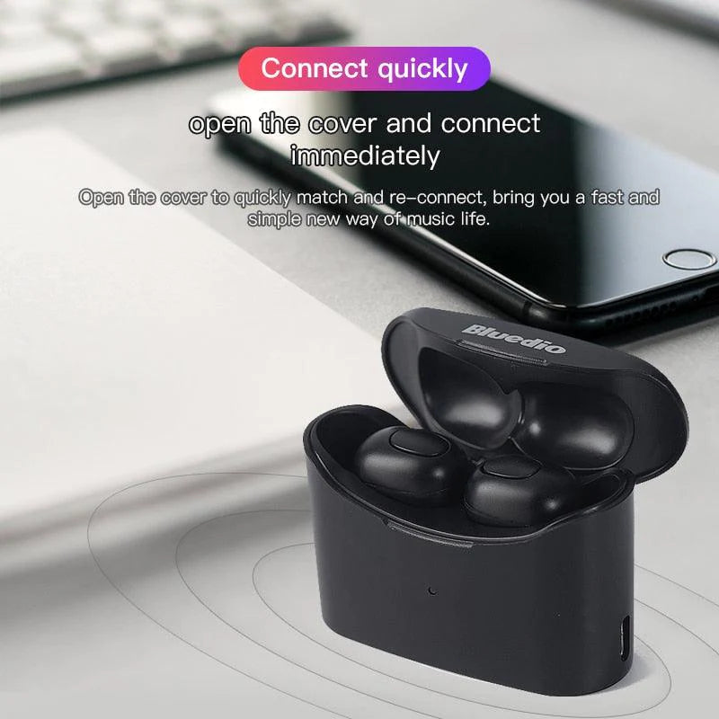 Wireless Bluedio T-Elf Bluetooth 5.0 Earphones Headphones Earbuds Powerbank for Apple iPhone Samsung Android TWS Sports Headset Wireless Earphone with Charging Box - Buy Confidently with Smart Sales Australia