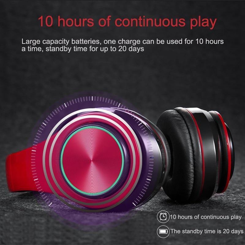 Tourya Wireless BT Headphones Over Ear Headset | Glowing LED Compatible with PC, Laptop Cell phones - Buy Confidently with Smart Sales Australia