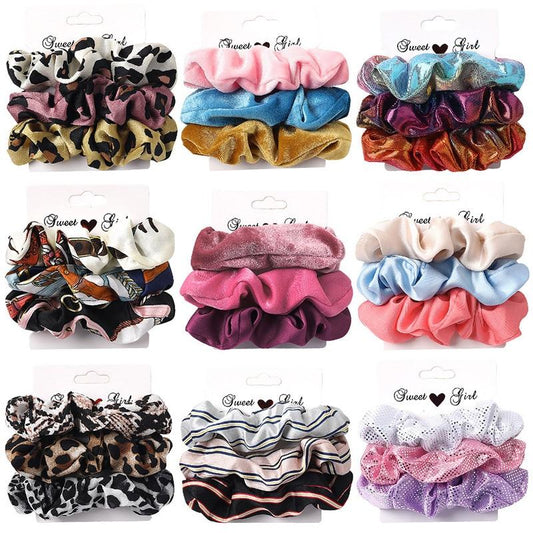 New Womens Hair Scrunchies | Boho Velvet and Satin Hair Accessories - Buy Confidently with Smart Sales Australia