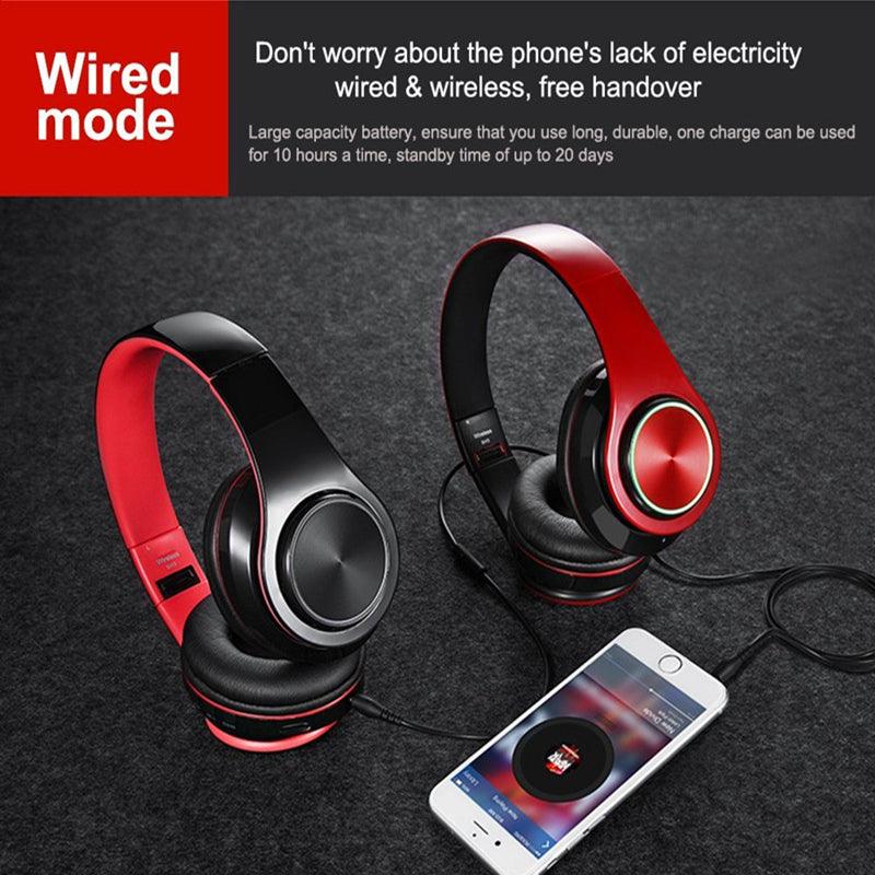 Tourya Wireless BT Headphones Over Ear Headset | Glowing LED Compatible with PC, Laptop Cell phones - Buy Confidently with Smart Sales Australia